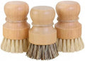 Cepillo de Madera ABuYanOIn para Fregar Platos - Set de 3 Estropajos de Fibra Natural para Limpiar Ollas, Fregaderos y Verduras - imagen 1