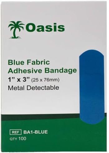 Vendas Adhesivas VHOB para Servicio de Alimentos, 1 x 3, Azules, de Tela, 100 por caja - imagen 2