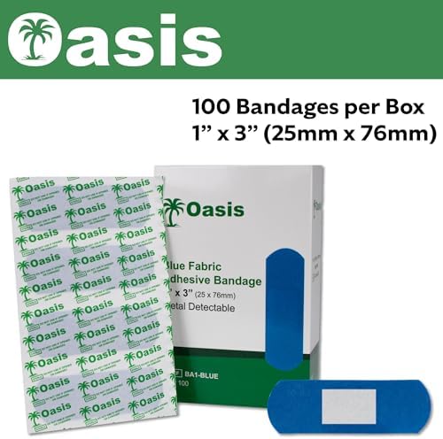 Vendas Adhesivas VHOB para Servicio de Alimentos, 1 x 3, Azules, de Tela, 100 por caja - imagen 3
