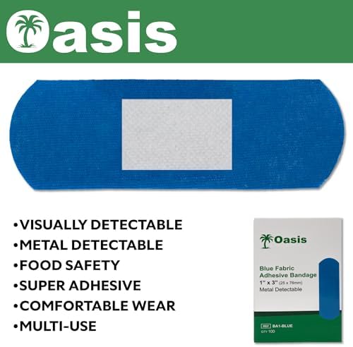 Vendas Adhesivas VHOB para Servicio de Alimentos, 1 x 3, Azules, de Tela, 100 por caja - imagen 5