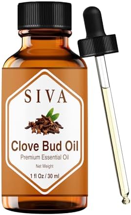 Aceite Esencial de Clavo Siva - 1 Onza - 100% Natural para Difusor, Cuidado Facial, Aromaterapia, Cuidado del Cabello y Masaje Corporal - con Gotero - imagen 1