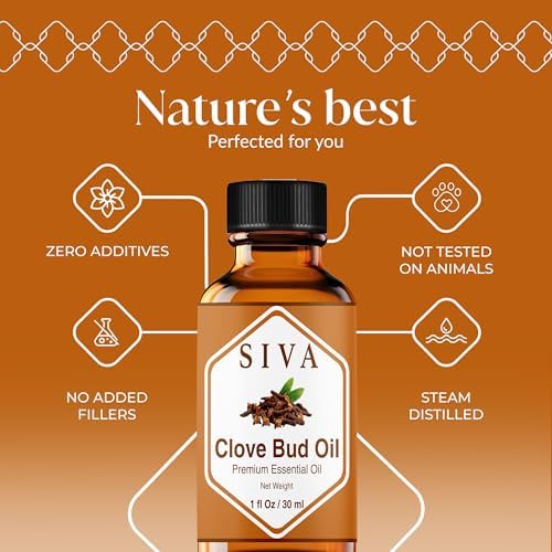 Aceite Esencial de Clavo Siva - 1 Onza - 100% Natural para Difusor, Cuidado Facial, Aromaterapia, Cuidado del Cabello y Masaje Corporal - con Gotero - imagen 2