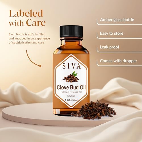 Aceite Esencial de Clavo Siva - 1 Onza - 100% Natural para Difusor, Cuidado Facial, Aromaterapia, Cuidado del Cabello y Masaje Corporal - con Gotero - imagen 4