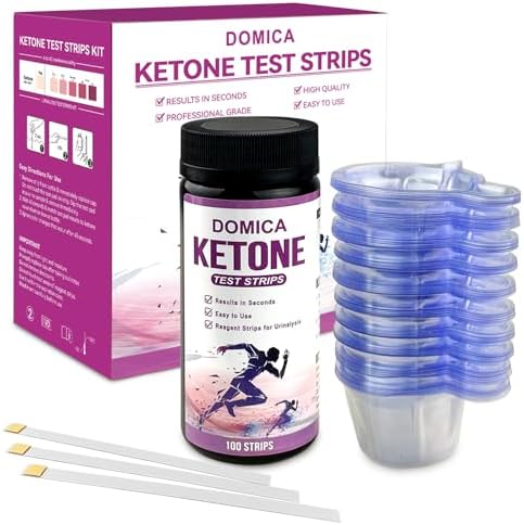 100 Tiras de Prueba de Cetonas en Orina con 100 Vasos, Resultados Rápidos en 40 Segundos, Tiras para Checar Cetonas Diarias en 3 Pasos - imagen 1
