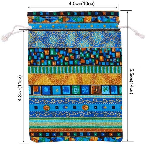 Paquete de 20 Bolsas de Regalo con Cierre, Sacos de Lino de Algodón y Yute para Bodas, Manualidades, Regalos, Snacks y Joyería, Navidad (10x14 cm) - imagen 3