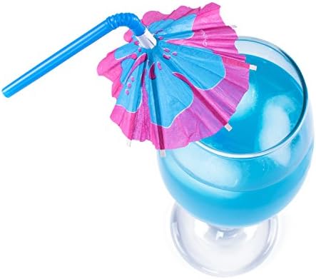 Popotes de Paraguas Tropicales Super Z Outlet para Decoraciones de Fiesta Luau en Playa - Paquete de 48 para Cócteles y Bebidas - imagen 4