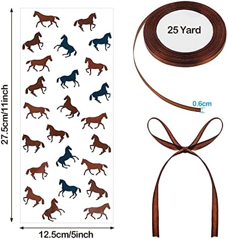 Bolsa de Regalos Tenare de 100 Piezas para Fiesta Vaquera, con Celdas para Dulces y Chocolates, Incluye Listón Marrón, Suministros para Fiesta - imagen 2