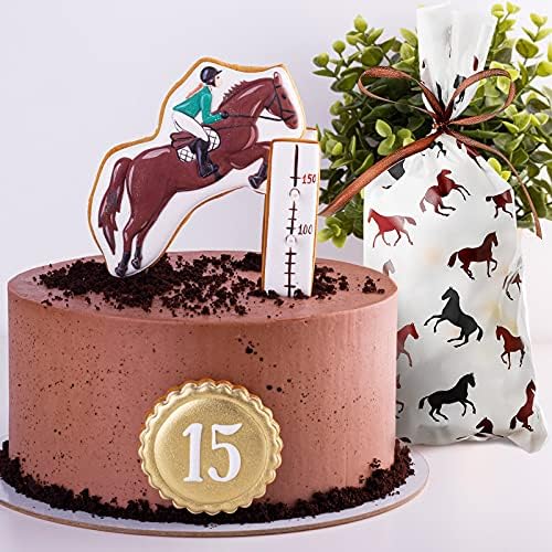 Bolsa de Regalos Tenare de 100 Piezas para Fiesta Vaquera, con Celdas para Dulces y Chocolates, Incluye Listón Marrón, Suministros para Fiesta - imagen 4