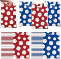60 Bolsas de Plástico para Fiesta de Béisbol con Asa, Tema de Béisbol, Regalos y Dulces, 60 Piezas, Rojo y Azul, Suministros para Cumpleaños de - imagen 1