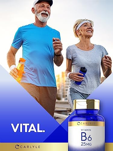 Carlyle Vitamina B6 | 25 mg | 250 Tabletas | Suplemento para Hombres y Mujeres | como Piridoxina Hidrocloruro | Vegetariano, No Transgénico y Sin - imagen 6