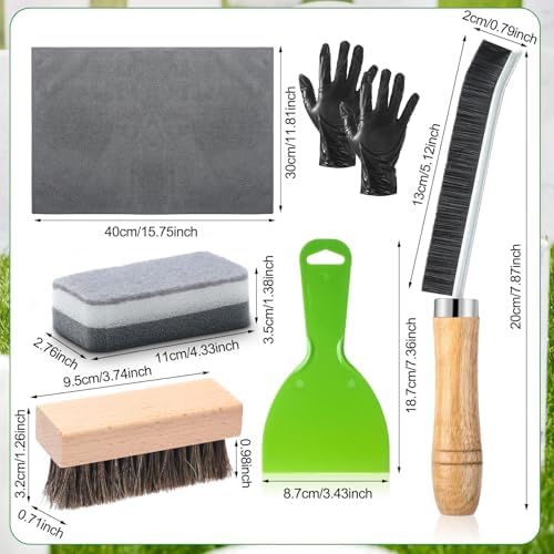 Kit de Limpieza para Tumbas Hahafelt de 7 Piezas para Granito y Piedra, Incluye Toalla, Cepillo de Cerdas, Cepillo para Grietas, Esponja, Guantes - imagen 2