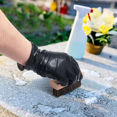 Kit de Limpieza para Tumbas Hahafelt de 7 Piezas para Granito y Piedra, Incluye Toalla, Cepillo de Cerdas, Cepillo para Grietas, Esponja, Guantes - imagen 3