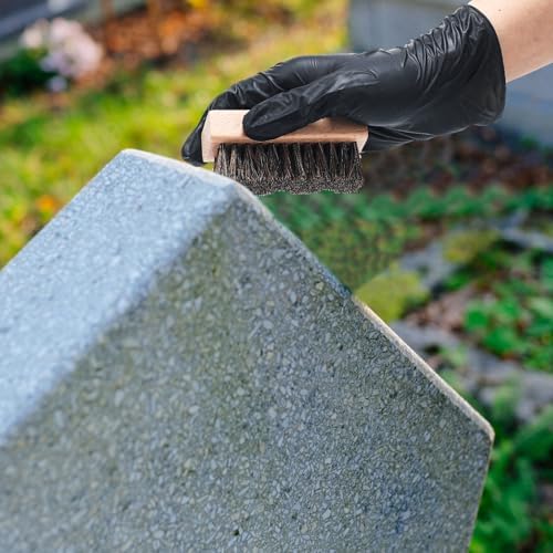 Kit de Limpieza para Tumbas Hahafelt de 7 Piezas para Granito y Piedra, Incluye Toalla, Cepillo de Cerdas, Cepillo para Grietas, Esponja, Guantes - imagen 4