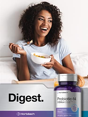 Probioticos Horbäach para Hombres y Mujeres | 14 Cepas para la Salud Digestiva | 9 Mil Millones de UFC | 90 Cápsulas | Suplemento Sin OGM y Libre de - imagen 6