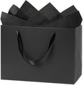 Bolsas de Regalo Negras Extra Grandes Shintop de 3 Piezas con Asa, 15.7 x 11.3 x 5.5 in, Reutilizables con Papel de Seda para Hombres, Cumpleaños, - imagen 1