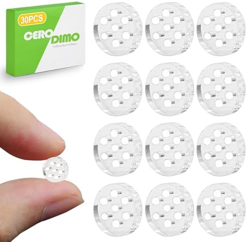 Pantalla de Vidrio Borosilicatado CeroDimo 30 Piezas 8mm con 7 Agujeros en Panal para Pipas y Tazones - Incluye Caja de Almacenamiento | Accesorios - imagen 1