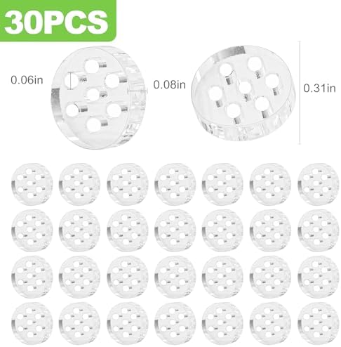Pantalla de Vidrio Borosilicatado CeroDimo 30 Piezas 8mm con 7 Agujeros en Panal para Pipas y Tazones - Incluye Caja de Almacenamiento | Accesorios - imagen 2