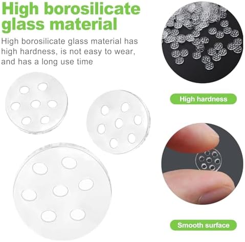 Pantalla de Vidrio Borosilicatado CeroDimo 30 Piezas 8mm con 7 Agujeros en Panal para Pipas y Tazones - Incluye Caja de Almacenamiento | Accesorios - imagen 3