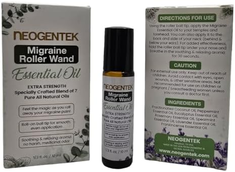 Roll-On de Aceite Esencial para Migraña y Senos Nasales | Mezcla de 7 Aceites Esenciales Poderosos | Hecho en EE.UU. | Relajación Natural 10ml - imagen 6