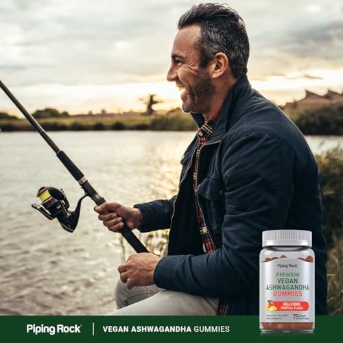 Gomitas de Ashwagandha Piping Rock | 75 piezas | Para Mujeres y Hombres | Sabor Tropical | Fórmula Vegana | Sin OGM, Sin Gluten - imagen 6