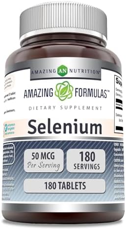 Amazing Formulas Selenio 50 Mcg por Porción | Suplemento de 180 Tabletas | No GMO | Hecho en EE. UU. - imagen 1