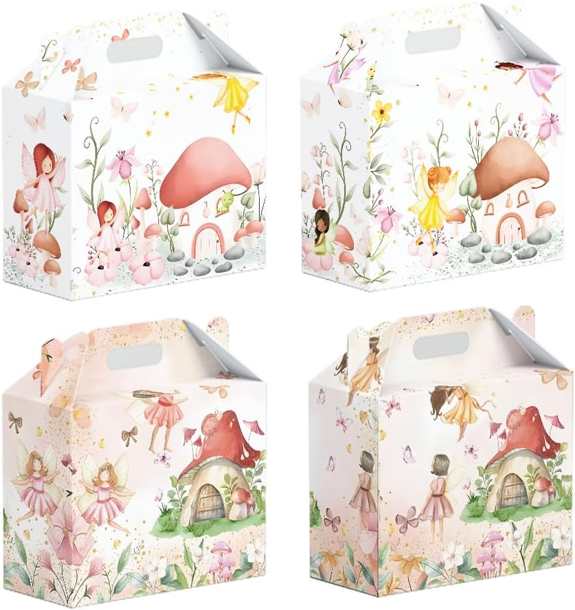 16 Piezas de Cajas de Regalo de Hada - Cajas de Papel para Fiesta de Hadas Florales, Decoraciones Temáticas para Cumpleaños y Sorpresas - imagen 1