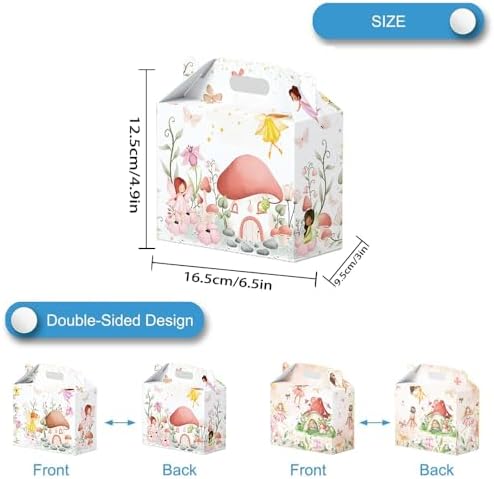 16 Piezas de Cajas de Regalo de Hada - Cajas de Papel para Fiesta de Hadas Florales, Decoraciones Temáticas para Cumpleaños y Sorpresas - imagen 3