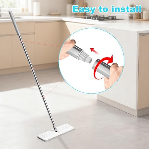 Varilla de Extensión para Mop JOYMOOP, Acero Inoxidable, Reemplazo para Mop Plano, Paquete de 2 Varillas - imagen 5