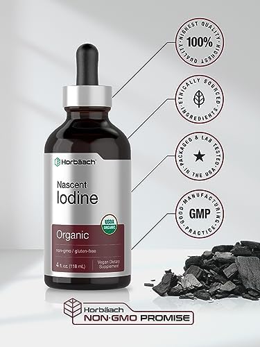 Horbäach Yodo Naciente | 325mcg | 4oz | Suplemento Líquido Orgánico | Vitamina Vegana, Sin OGM y Sin Gluten - imagen 6