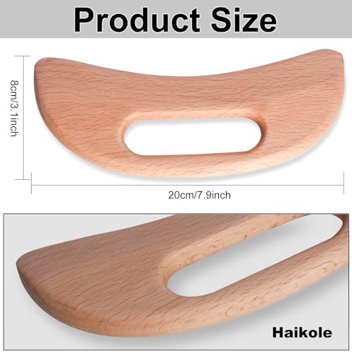 Herramienta Gua Sha de Madera Enttgo para Drenaje Linfático, Masaje Anticelulitis y Alivio de Fatiga Muscular, Terapia de Madera para Cuello, - imagen 2