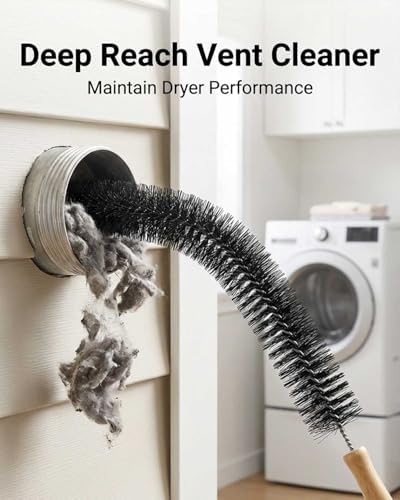 Cepillo Limpiador de Ventilación para Secadora, Removedor de Pelusa y Cabello de Mascotas, Herramientas de Limpieza para el Hogar, 2 Piezas (71 cm) - imagen 3