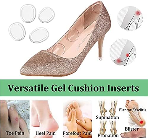 Plantillas de Gel para Talones, Almohadillas Antideslizantes para Zapatos Grandes, Previenen Dolor y Ampollas (Transparente) - imagen 3