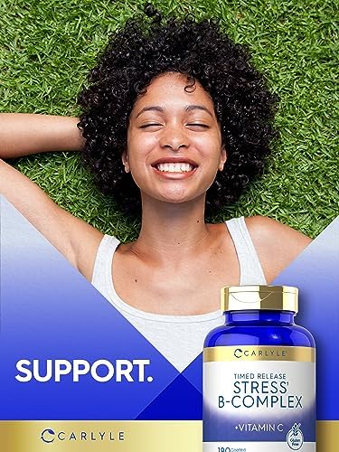 Carlyle Complejo B de Estrés con Vitamina C | 180 Tabletas | B6, B12, Folato, Biotina | Suplemento Vegetariano, No Transgénico y Sin Gluten - imagen 7