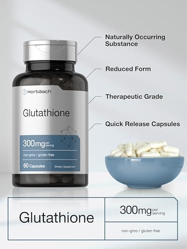 Suplemento Horbäach Glutatión 300mg | 60 Cápsulas | Reduce Formas | Libre de OGM y Gluten - imagen 4