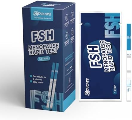 Tiras de Prueba Rápida HealCare FSH para Menopausia, 5 Pruebas de Hormona FSH para Mujeres en Casa - imagen 1