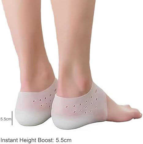 Plantillas ZHQZZPH para Aumento de Altura con Copas para Talón - Elevación de 5.5cm (Hombres y Mujeres) Almohadillas de Silicón Invisibles para - imagen 3