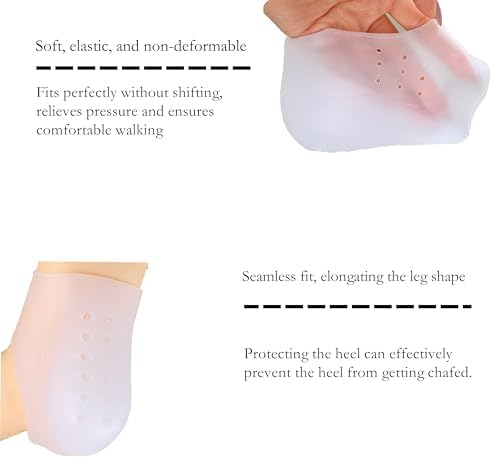 Plantillas ZHQZZPH para Aumento de Altura con Copas para Talón - Elevación de 5.5cm (Hombres y Mujeres) Almohadillas de Silicón Invisibles para - imagen 4