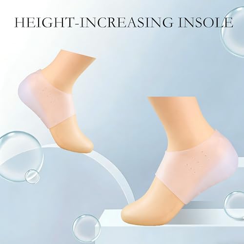 Plantillas ZHQZZPH para Aumento de Altura con Copas para Talón - Elevación de 5.5cm (Hombres y Mujeres) Almohadillas de Silicón Invisibles para - imagen 5