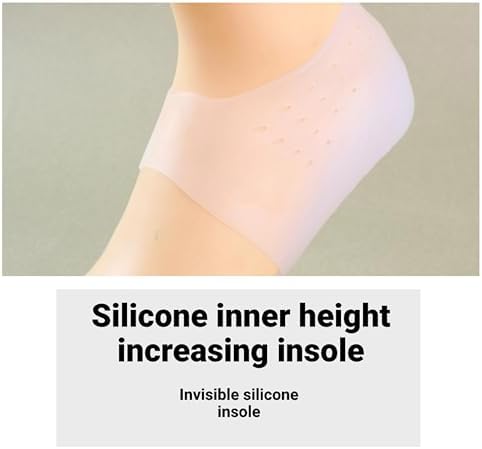 Plantillas ZHQZZPH para Aumento de Altura con Copas para Talón - Elevación de 5.5cm (Hombres y Mujeres) Almohadillas de Silicón Invisibles para - imagen 6