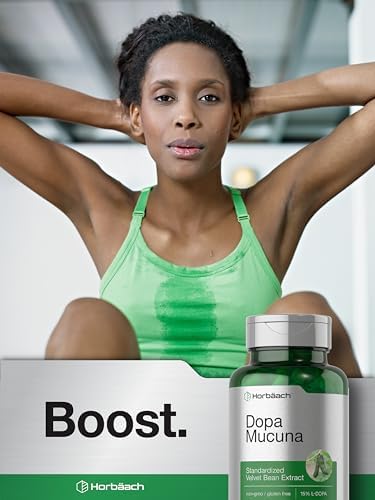 Suplemento de Dopa Mucuna Horbäach | 120 Cápsulas | Extracto de Frijol Terciopelo | 15% L-Dopa | Sin OGM y Sin Gluten - imagen 7
