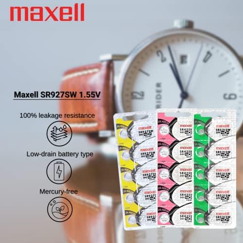 Batería de Reloj Maxell SR927SW 395 D395 SR57 SR927 de Óxido de Plata - imagen 2