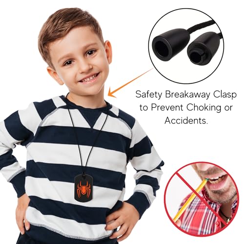 Collares Masticables para Niños Sensibles, Pack de 6 Collares de Silicón para Masticar, Ayudas Sensoriales para Autismo, TDAH y Necesidades Especiales - imagen 3