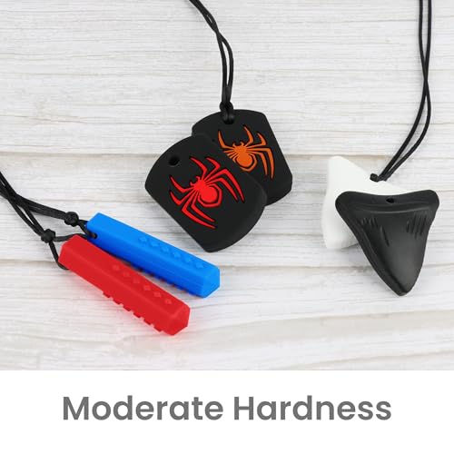 Collares Masticables para Niños Sensibles, Pack de 6 Collares de Silicón para Masticar, Ayudas Sensoriales para Autismo, TDAH y Necesidades Especiales - imagen 4