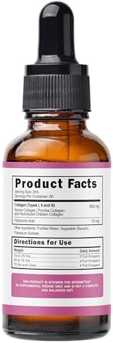 Colágeno Líquido Premium para Perros (120ml) - Suplemento Diario con Colágeno Tipos I, II y III y Ácido Hialurónico - Salud Articular y Digestiva - - imagen 2