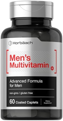 Multivitaminas para Hombres Horbäach | 60 Tabletas | Fórmula Avanzada | Con Vitamina C, D, Magnesio, Minerales y Más | Suplemento Sin OGM y Sin Gluten - imagen 1