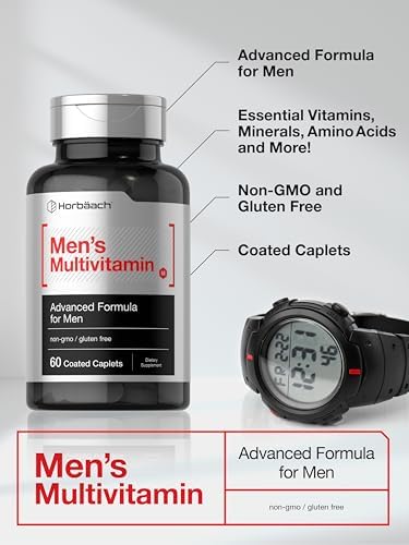 Multivitaminas para Hombres Horbäach | 60 Tabletas | Fórmula Avanzada | Con Vitamina C, D, Magnesio, Minerales y Más | Suplemento Sin OGM y Sin Gluten - imagen 4