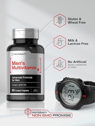 Multivitaminas para Hombres Horbäach | 60 Tabletas | Fórmula Avanzada | Con Vitamina C, D, Magnesio, Minerales y Más | Suplemento Sin OGM y Sin Gluten - imagen 5