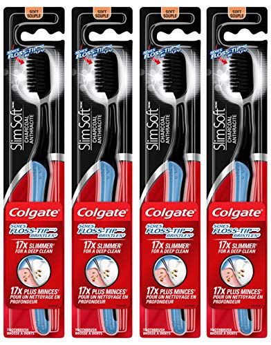 Cepillo de Dientes Colgate Slimsoft con Carbón | Paquete Combo de 4 piezas - imagen 2