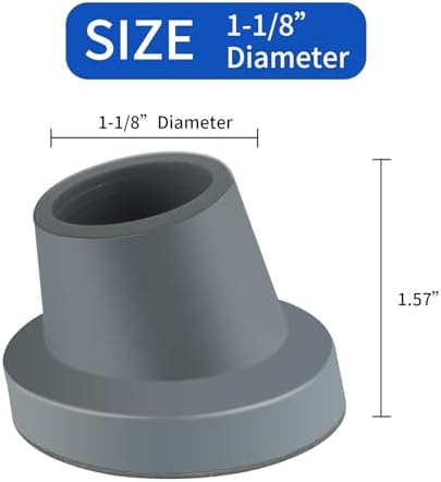 ANCKNE Paquete de 4 Pies de Repuesto para Silla de Ducha | Puntas de Goma Antideslizantes de 1-1/8 | Pies de Ventosa para Bancos de Ducha - imagen 3