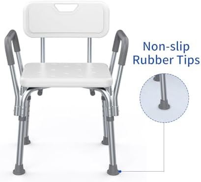 ANCKNE Paquete de 4 Pies de Repuesto para Silla de Ducha | Puntas de Goma Antideslizantes de 1-1/8 | Pies de Ventosa para Bancos de Ducha - imagen 4